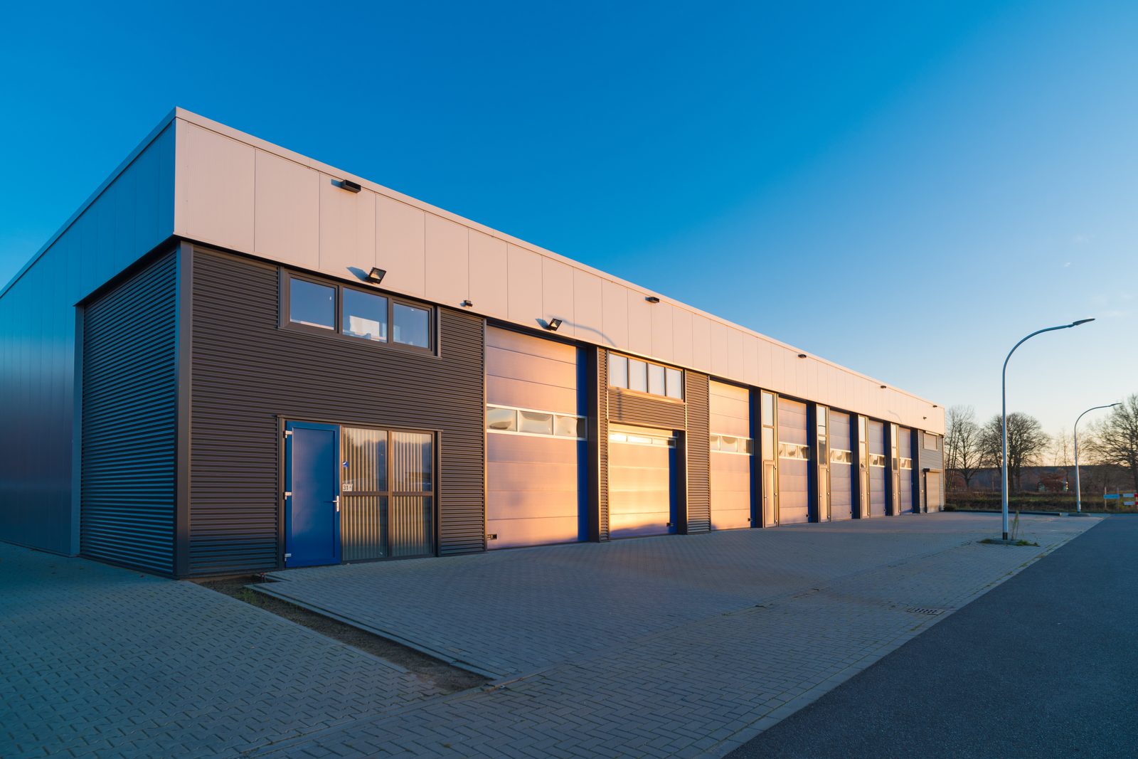 Modern flex space at sunset — FSN member project